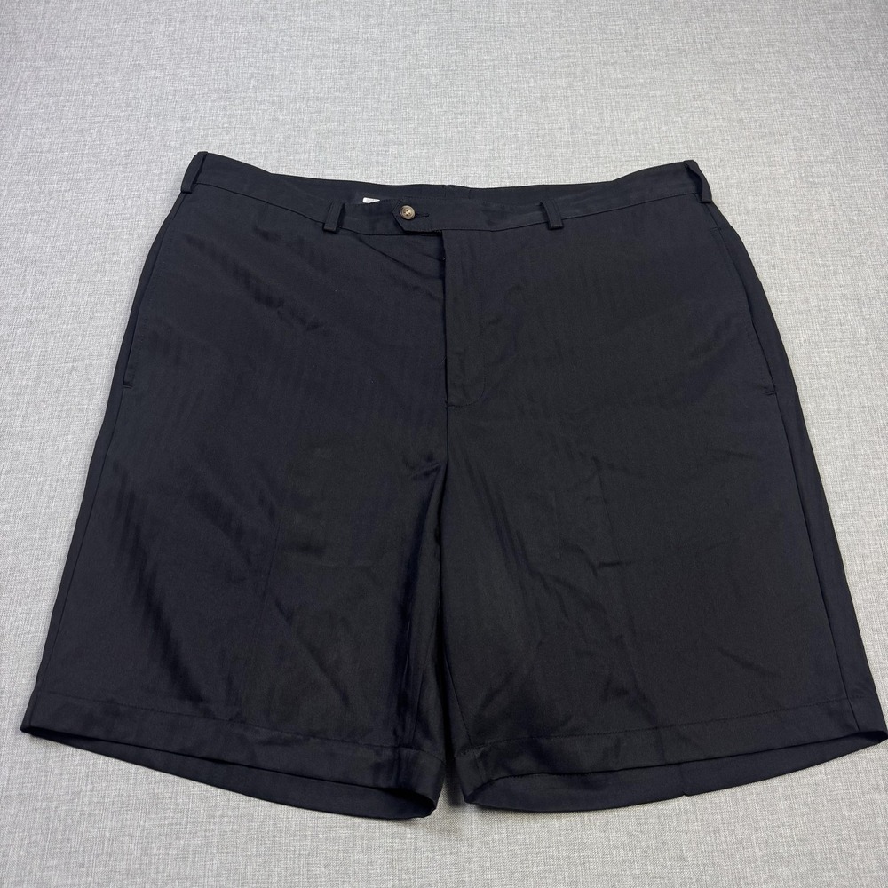 Donald Ross Golf Bermuda Shorts Mens 42 Black Polyester 9" Inseam